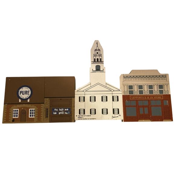 The Cat’s Meow 1992 Series X Lot of 7 Buildings –style by Faline Jones - Picture 5 of 5